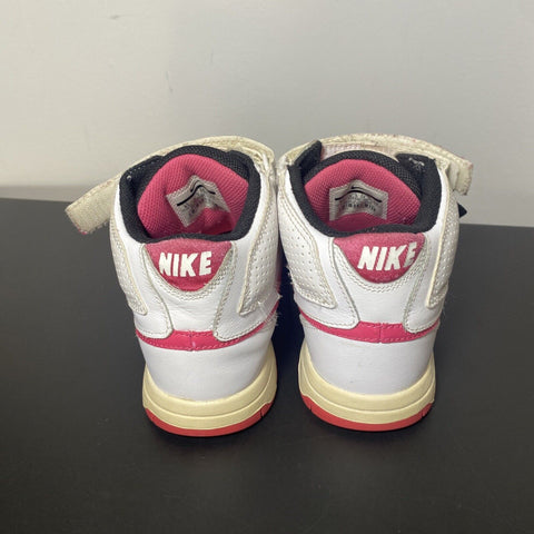 Nike 6.0 Air Mogan Mid Pink + White High Tops Kids 6Y Women’s 7.5 - 442446-100