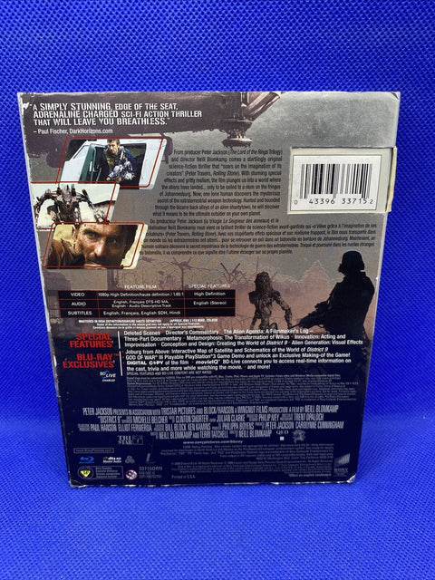 District 9 (Blu-ray, DVD/Digital 2-Disc 2009) w/ Slipcover