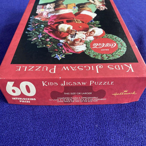 Vintage Hallmark Coca-Cola Coke Christmas Santa Kids Jigsaw Puzzle 60 Pieces