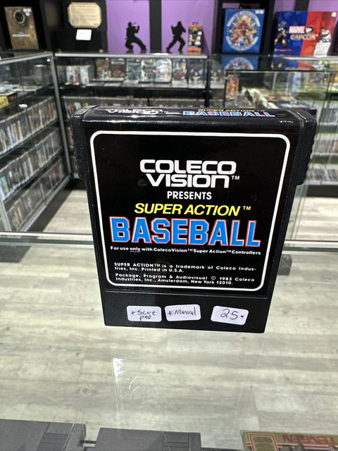 Super Action Baseball (Colecovision, 1983) Cartridge Manual + Score Pad!