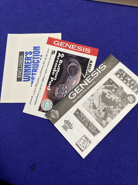 NFL '95 (Sega Genesis, 1994) Cardboard - Authentic CIB Complete - Tested!