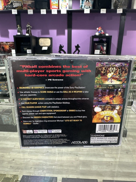 Pitball (Sony PlayStation 1, 1996) PS1 CIB Complete Tested!