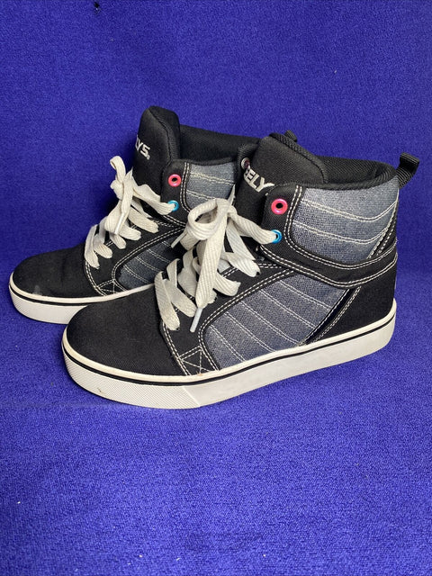 Heelys Black Youth Unisex Sneakers Shoes - US Size Youth 5 Womens 6 - Like New!
