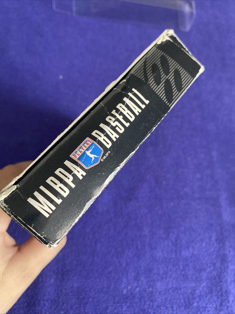 MLBPA Baseball (Super Nintendo, SNES) w/ Manual + Protector - Tested!