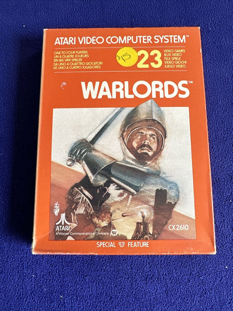 Warlords (Atari 2600, 1981) CIB Complete In Box - Tested! * Side Of Box Faded*