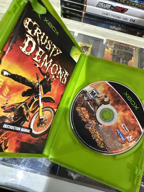 Crusty Demons (Microsoft Original Xbox) *Water Damaged Cover* Complete Tested!