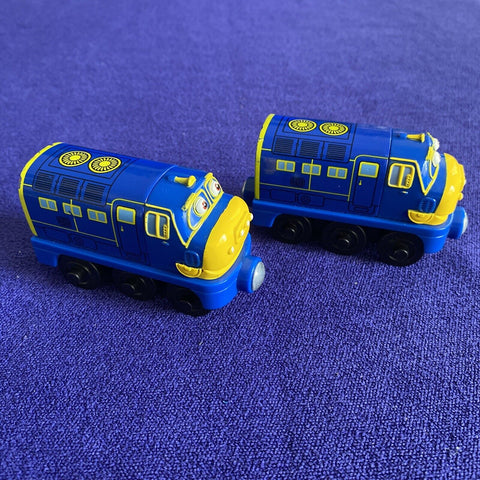 Chuggington Wooden Railway Train Engine Magnetic Toy - Brewster Lot of 2