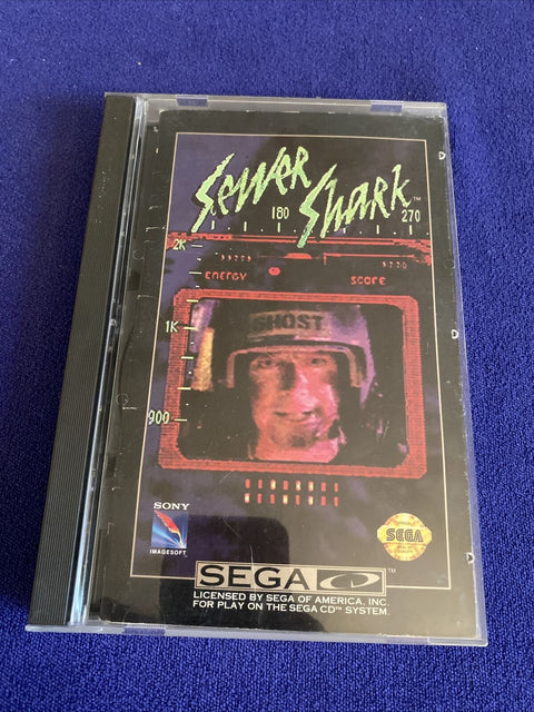 Sewer Shark (Sega CD, 1992) Big Box Black Version - Authentic + Tested w/ Manual