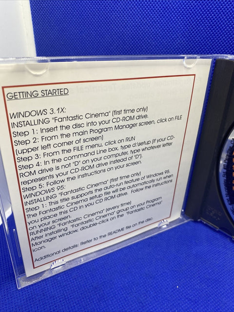 Fantastic Cinema (1996, CD-Rom, Windows 3.1x + 95) Knowledge Media Inc - RARE!