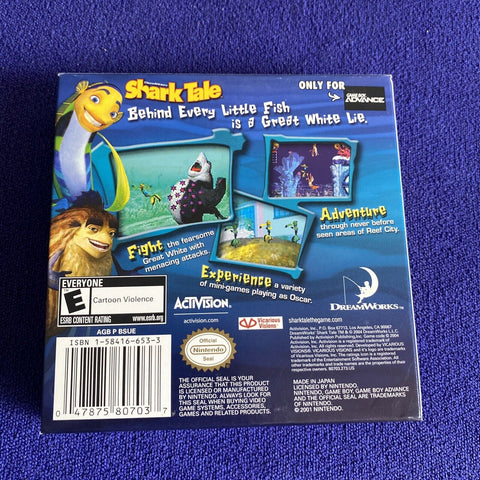 Shark Tale (Nintendo Game Boy Advance) GBA CIB Complete Tested w/ Box Protector