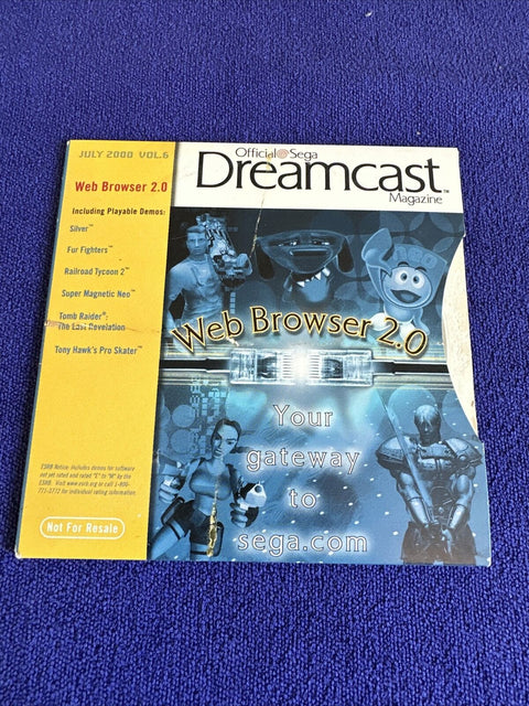 Official Sega Dreamcast Magazine Web Browser 2.0 Disc + Sleeve
