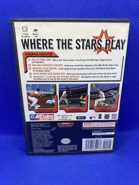 All-Star Baseball 2002 (Nintendo GameCube, 2001) No Manual - Tested!