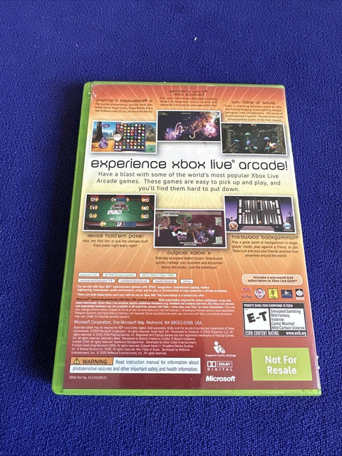 Xbox Live Arcade Lot Of 2 Game - Xbox 360 Unplugged + Compilation - Tested