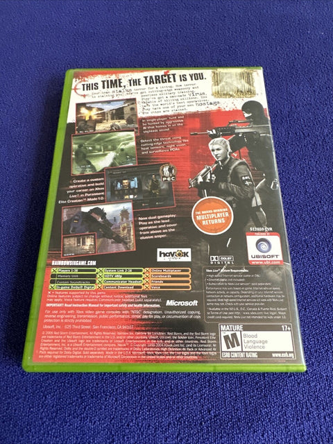 Rainbow Six 3, Black Arrow + Lockdown Original Xbox Lot Of 3 - Tested!