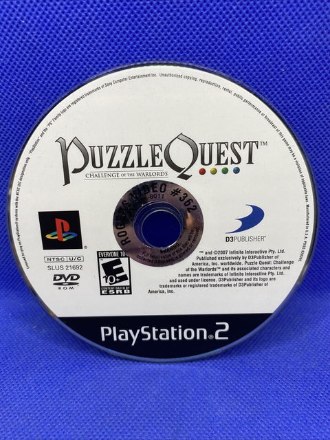 Puzzle Quest Challenge of the Warlords (Sony PlayStation 2, 2007) PS2 Complete