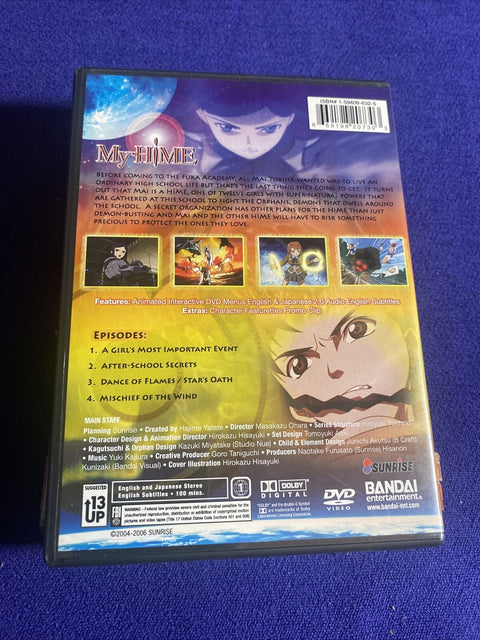 My-HiME Lot - Vol. 1 2 + 3 (DVD, 2006) 3-Disc Region 1 Anime Volume 1-3