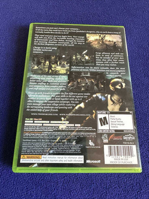 Two Worlds 1 + 2 II Lot (Microsoft Xbox 360, 2007) Both CIB Complete + Tested!