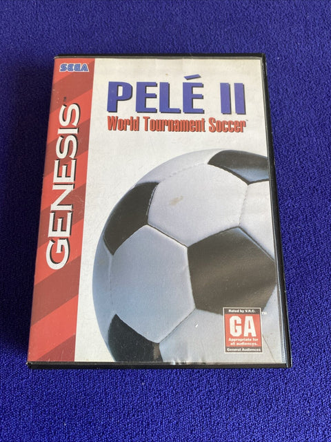 Pele II 2 World Tournament Soccer (Sega Genesis) Authentic CIB Complete Tested!