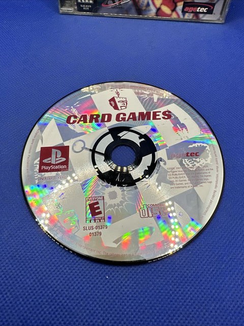 Card Games (Sony PlayStation 1, 2001) PS1 CIB Complete - Tested!