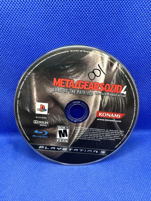 Metal Gear Solid 4 Guns of the Patriots PS3 (Sony Playstation 3) Complete Tested