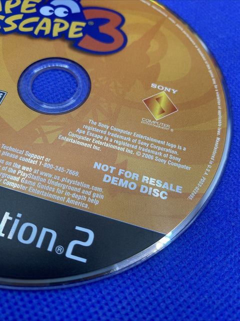 Ape Escape 3 - Demo Disc NFR (Sony PlayStation 2) PS2 w/ Cardboard Sleeve Tested