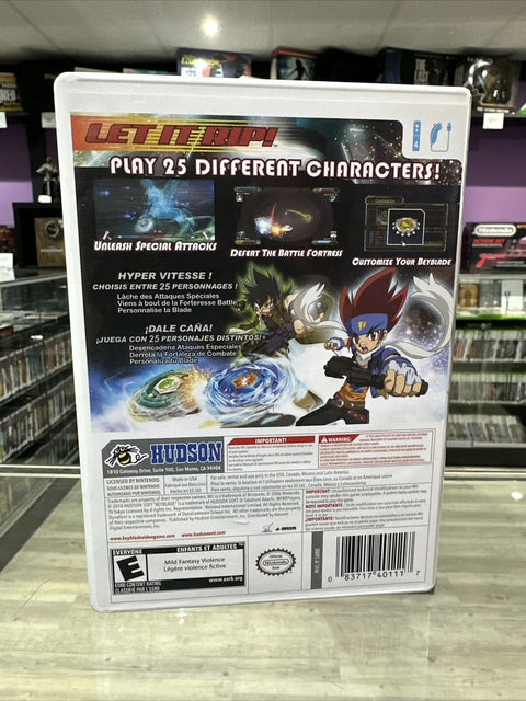 Beyblade: Metal Fusion Battle Fortress (Nintendo Wii, 2010) CIB Complete Tested!
