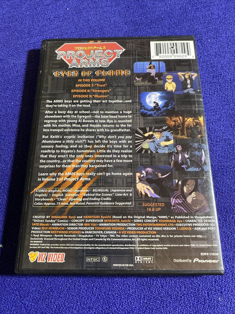 Project Arms DVD Lot - The Man at the Helm, Eyes of Flame - Region 1 Anime