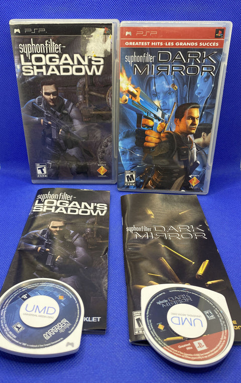 Syphon Filter Lot - Logan's Shadow Dark Mirror (Sony PSP) CIB Complete - Tested!