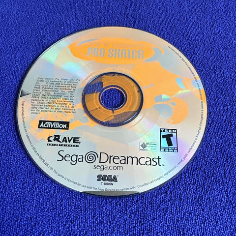 Tony Hawk's Pro Skater (Sega Dreamcast, 2000) THPS Disc Only - Tested!