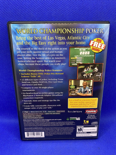 World Championship Poker DVD Edition (Sony PlayStation 2, 2004) PS2 CIB Complete