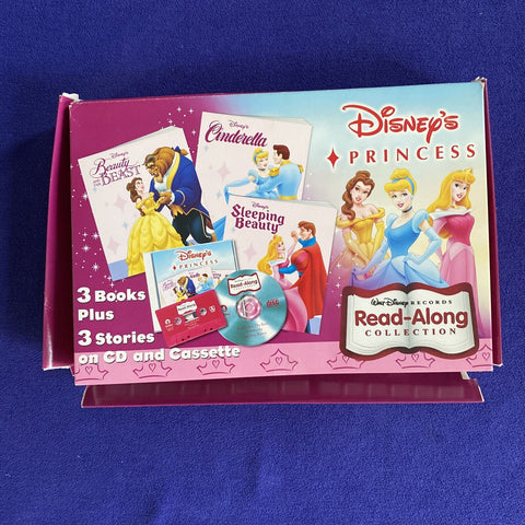 Walt Disney Records Read-Along Collection Lot - 6 Books, 2 CDs, 2 Cassettes