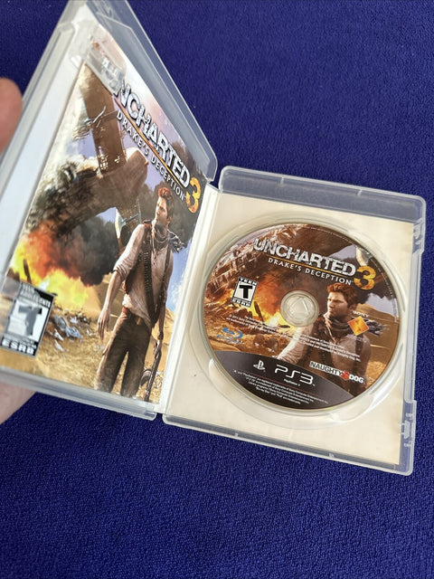Uncharted 1 2 3 Black Label Trilogy Lot (PlayStation 3, PS3) Complete + Tested!