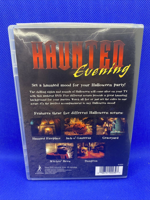 Haunted Evening (DVD, 2008) Spooky Scenes And Sounds - Halloween - Tested!