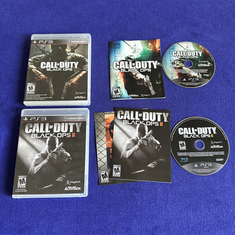 Call of Duty Black Ops I + II Lot (Sony PlayStation 3) PS3 1 And 2 Both Complete