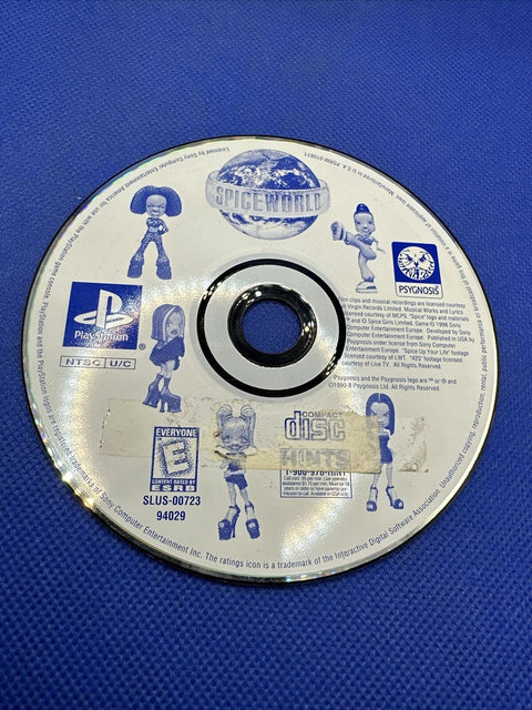 Spice World (Sony PlayStation 1, 1998) PS1 No Manual - Tested!
