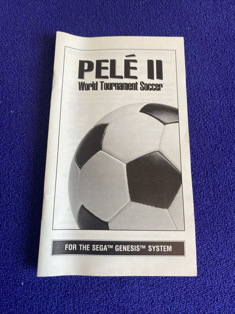 Pele II 2 World Tournament Soccer (Sega Genesis) Authentic CIB Complete Tested!