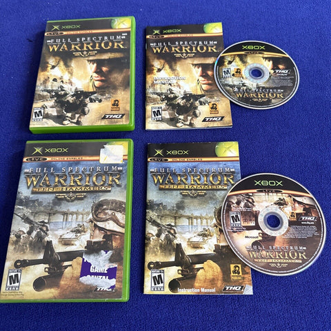 Full Spectrum Warrior + Ten Hammers Lot (Microsoft Original Xbox) Complete