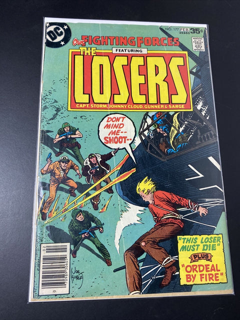 Our Fighting Forces Featuring The Losers 1978 No. # 177 DC Comics w/ Board + Bag