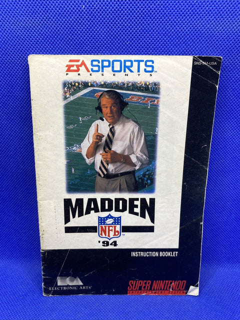 SNES Instruction Manual Lot - Madden 94, NCAA Basketball, NHLPA Hockey 93