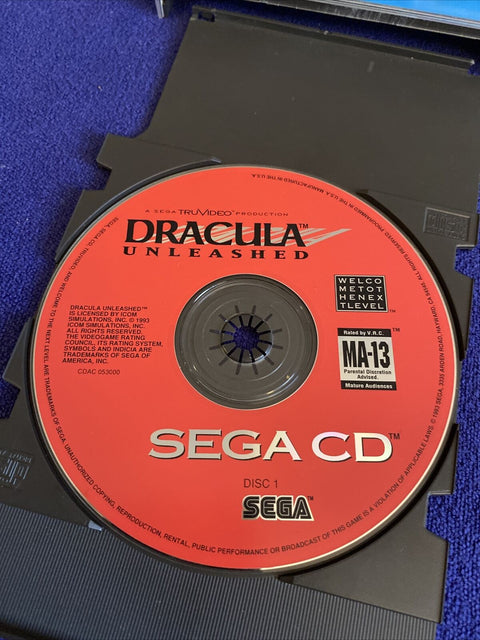 Dracula Unleashed (Sega CD, 1993) Authentic Complete - Tested!