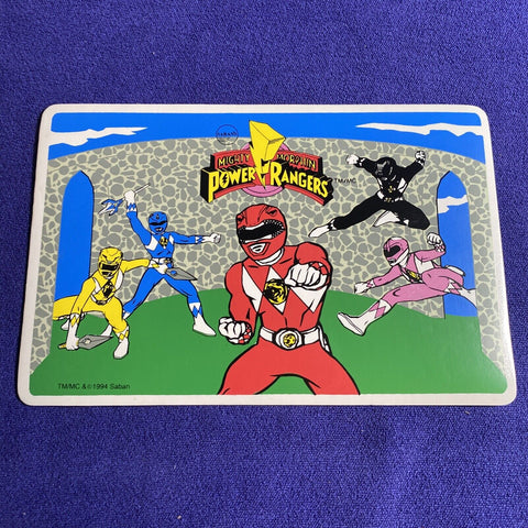 Lot of 2 Vintage 1994 Saban’s Mighty Morphin Power Rangers Kids Table Place Mats