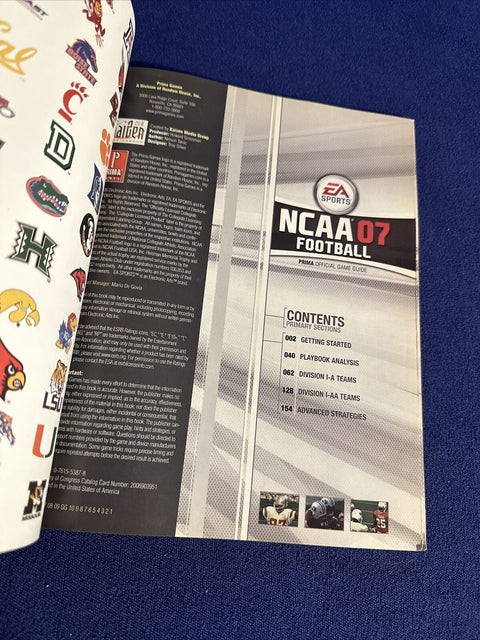 NCAA Football 07 Official Strategy Game Guide - EA Sports Prima - Xbox PS2 360