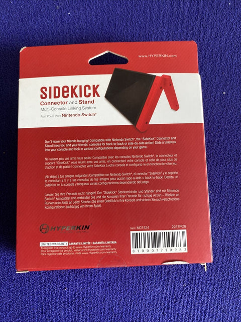 NEW! Sidekick Connector And Stand For Nintendo Switch - Hyperkin Sealed!