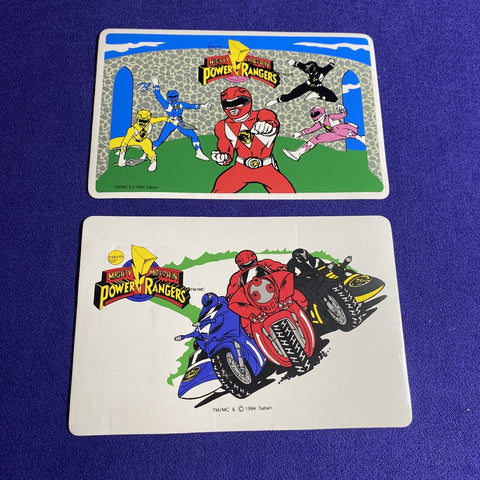 Lot of 2 Vintage 1994 Saban’s Mighty Morphin Power Rangers Kids Table Place Mats