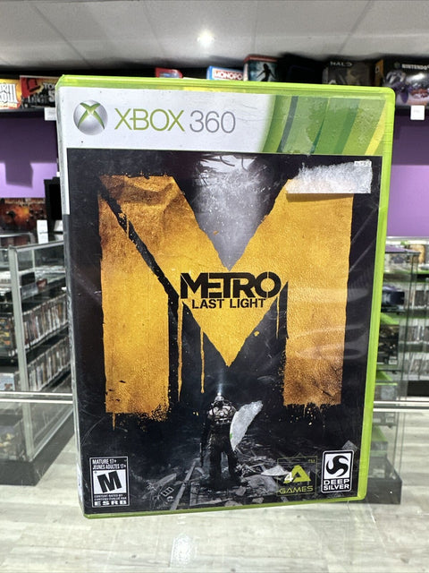 Metro: Last Light (Microsoft Xbox 360, 2013) Tested and Complete