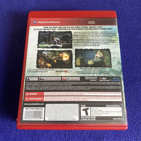 Uncharted 1 + 3 PS3 Lot (Sony PlayStation 3, 2011) Complete Tested!