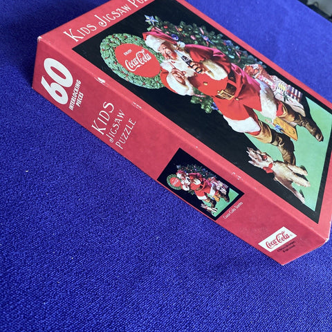 Vintage Hallmark Coca-Cola Coke Christmas Santa Kids Jigsaw Puzzle 60 Pieces