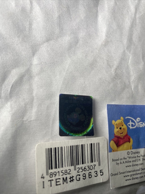 NEW! Official Disney Hong Kong Winnie The Pooh Hand Fan Uchiwa w/ Key Chain 11”