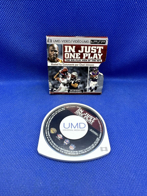 NFL In Just One Play (UMD for PSP) Cartridge Disc + Sleeve - Tested!