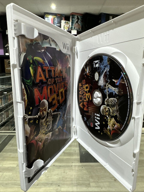 Attack of the Movies 3-D (Nintendo Wii, 2010) CIB Complete Tested!